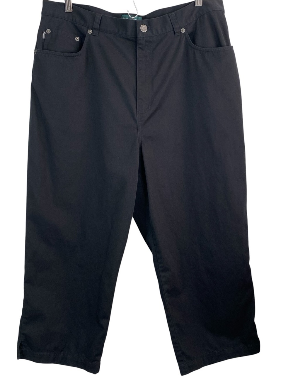 Lauren Ralph Lauren Womens Capri Pants Size 16W Straight Leg Vintage Black Twill